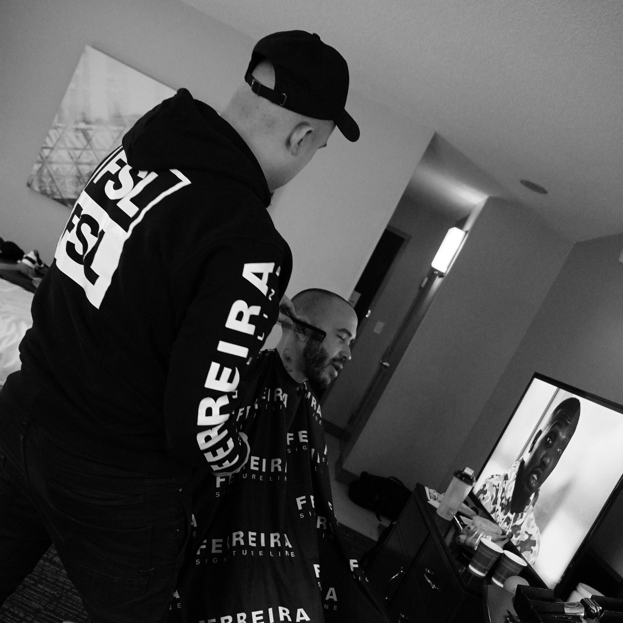 Claudio Ferreira and Sean Woodson A Pre-Fight Haircut at UFC 297